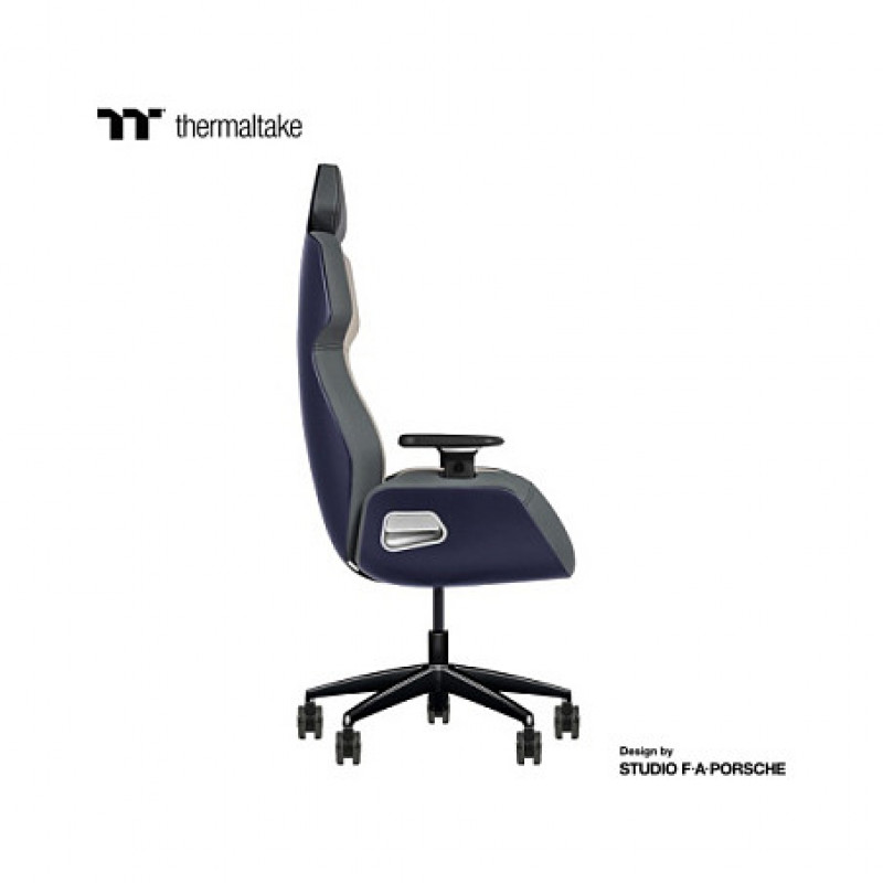 Thermaltake ARGENT E700 Future Dusk mit Slate Gray Crayon Echtleder-Stuhl