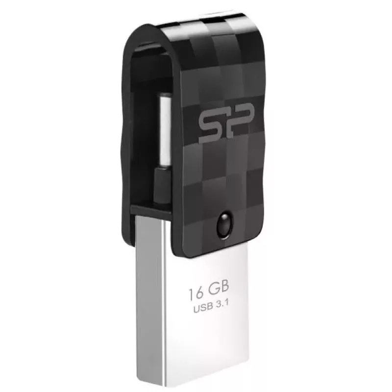 Silicon Power Mobile C31 USB Flash Drive 16GB USB 3.1 Gen 1 / USB-C Schwarz