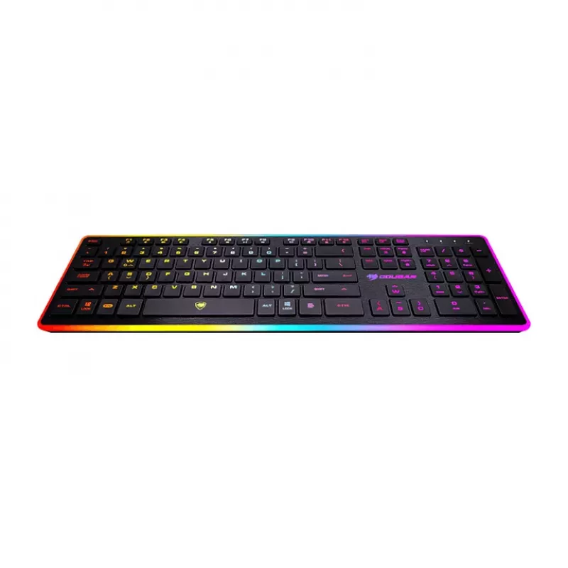 COUGAR Vantar Gaming-Tastatur, Schweizer Layout, Scissor-Switch, 8-Farben-Hintergrundbeleuchtung