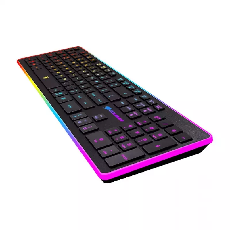COUGAR Vantar Gaming-Tastatur, Schweizer Layout, Scissor-Switch, 8-Farben-Hintergrundbeleuchtung