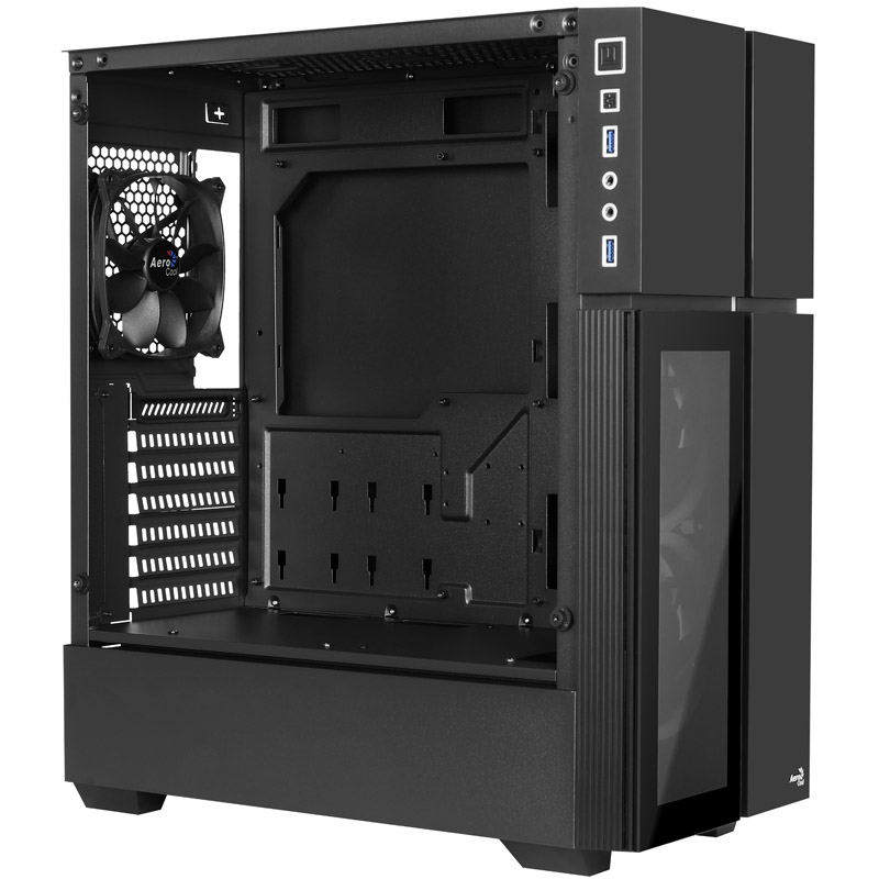 Aerocool Playa Midi-Tower, Tempered Glass - Black