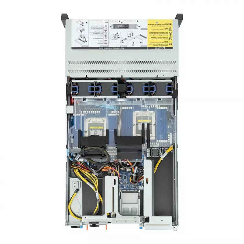 GIGABYTE R283-ZF1-AAL1 Rev. 3.x 2U Rack Server Barebone, Dual Socket SP5, AMD EPYC 9004, 24x DDR5, 24x 2,5 inch Hot-Swap, 2x 1600W PSU