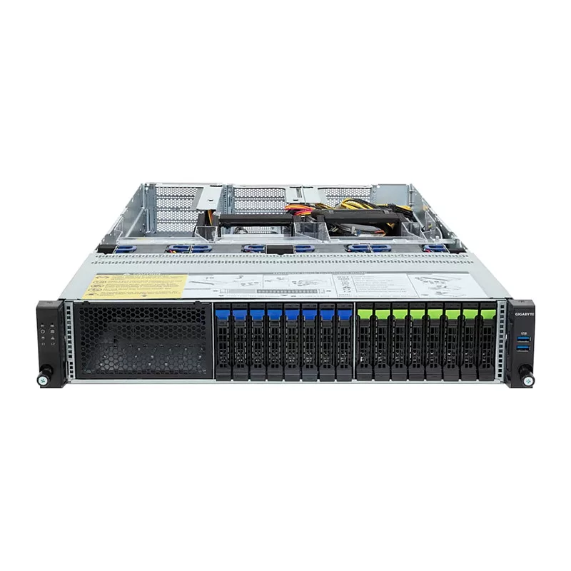 GIGABYTE R283-ZF1-AAL1 Rev. 3.x 2U Rack Server Barebone, Dual Socket SP5, AMD EPYC 9004, 24x DDR5, 24x 2,5 inch Hot-Swap, 2x 1600W PSU