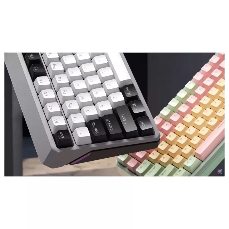 Cooler Master MK770 Kabellose Mechanische Tastatur (Französisches AZERTY) - Kailh Box V2 Red Switches, RGB-Beleuchtung, Hot-Swappable, Gasket Mount, 4000mAh Akku, Magnetische Handballenauflage