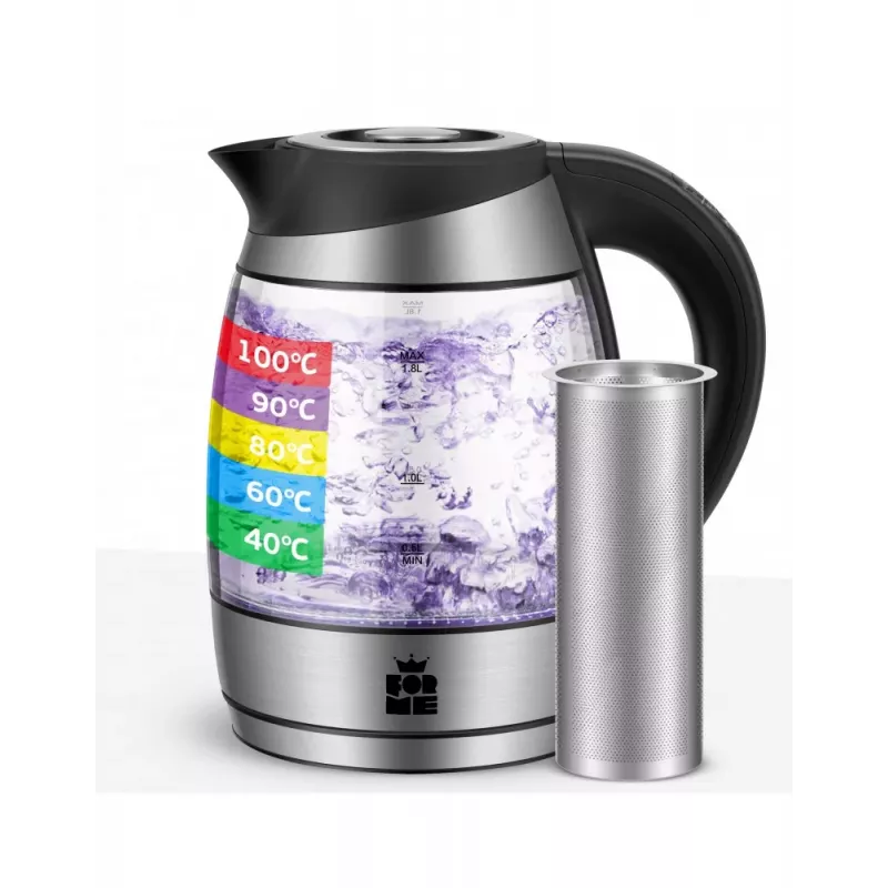 ForMe FKG-488 Kabelloser Wasserkocher 1,8 L Silber/Schwarz