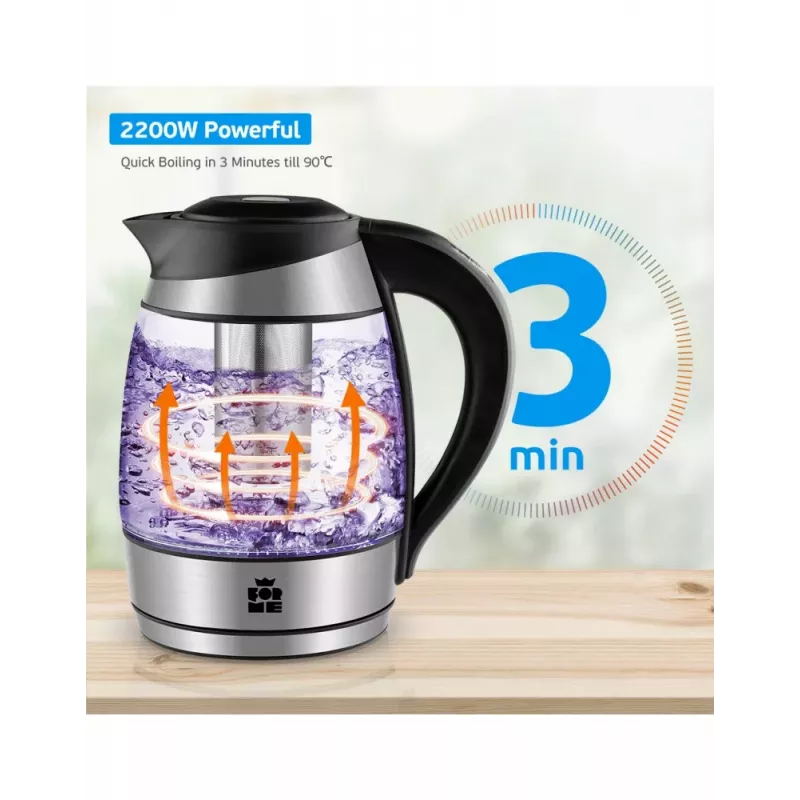 ForMe FKG-428 Wasserkocher 1,7L 2200W Glas