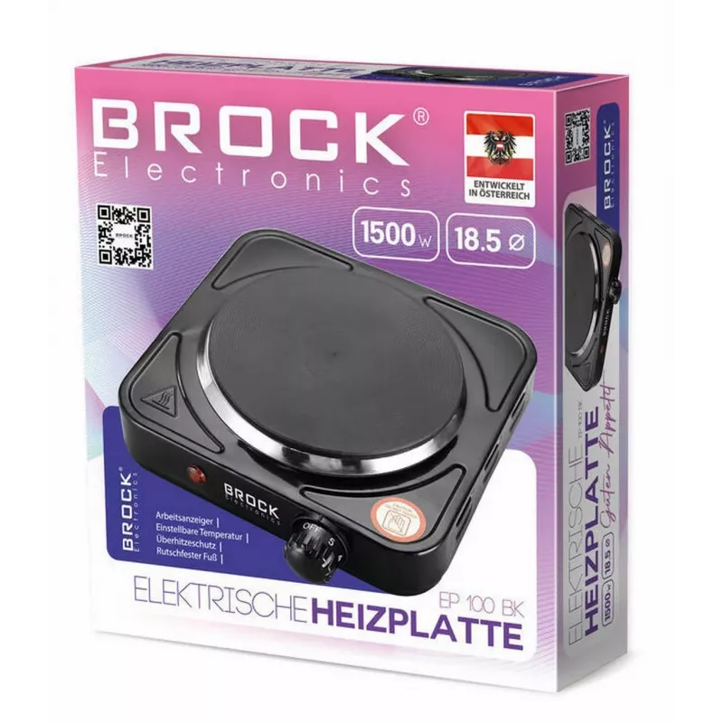 Brock EP 100 BK Wasserkocher 1,0L 1100W Schwarz