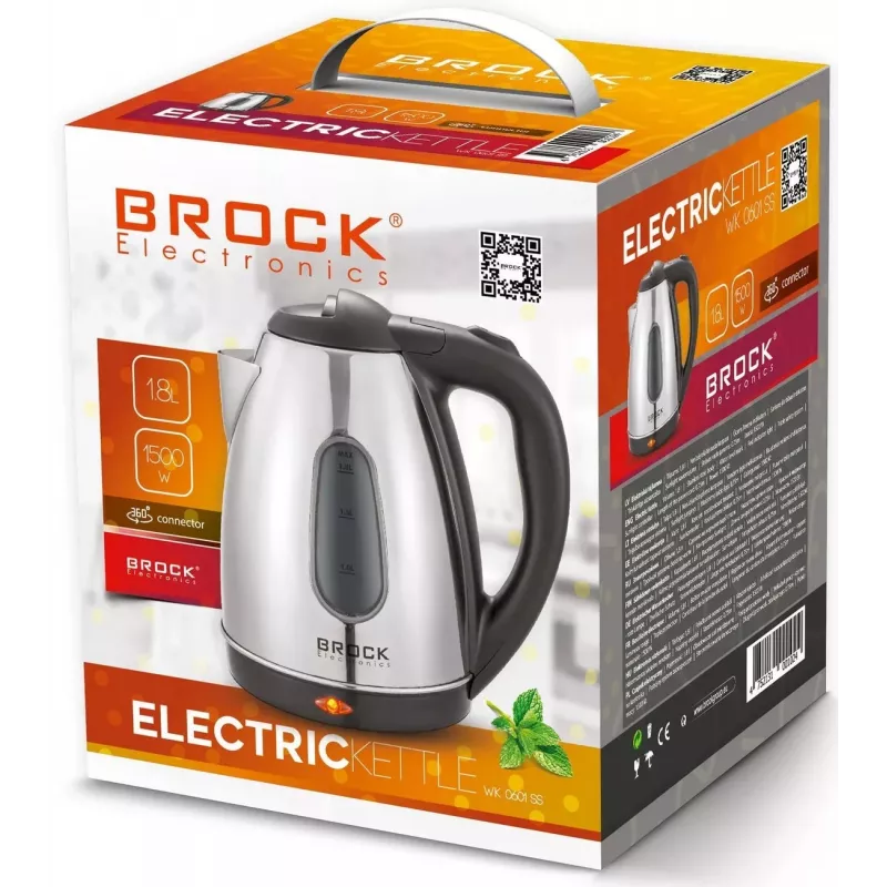 Brock WK 0601 SS Wasserkocher 1,7L 2200W Edelstahl