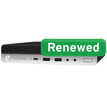 HP Renewed EliteDesk 800 G4 Mini PC, Intel Core i5-8500T, 8GB RAM, 256GB SSD, Windows 11 Pro