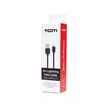SEEK TOTI USB-A auf Lightning, 2m PVC-Datenkabel 2A (non-MFI), Schwarz