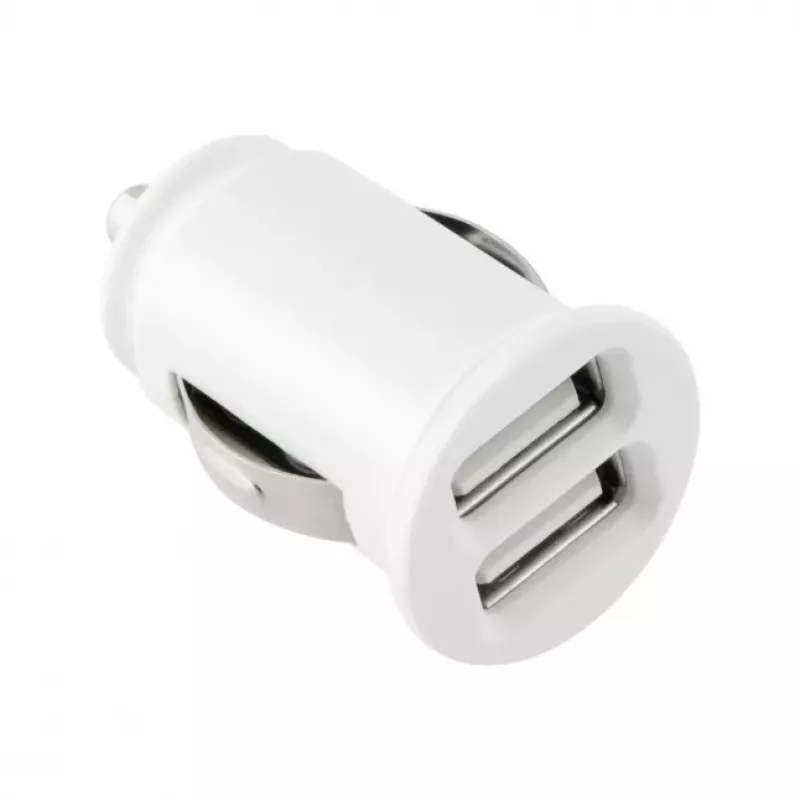 TOTI Dual USB Autoladegerät mit Micro-USB-Kabel 1m 2,1A, Weiß