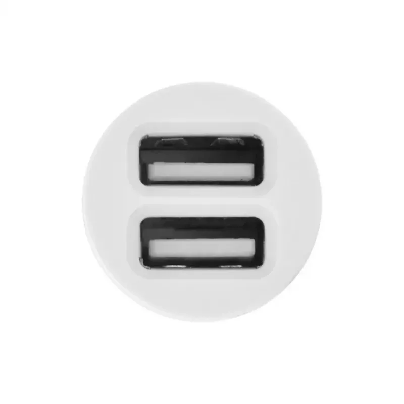 TOTI Dual USB Autoladegerät mit Micro-USB-Kabel 1m 2,1A, Weiß