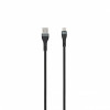 SEEK TOTI USB-A auf USB-C geflochtenes Kabel 2m 3A Schwarz