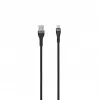 SEEK TOTI USB-A auf USB-C geflochtenes Kabel 2m 3A Schwarz