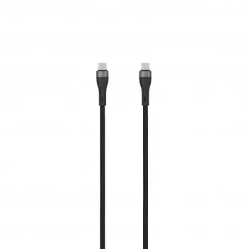 SEEK TOTI USB-C auf USB-C 2m geflochtenes Kabel 3A Schwarz