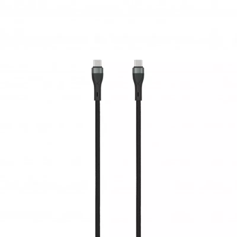 SEEK TOTI USB-C auf USB-C 2m geflochtenes Kabel 3A Schwarz