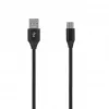 SEEK TOTI USB A auf Micro USB, 2m geflochtenes Kabel, 2A, Schwarz