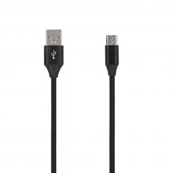 SEEK TOTI USB A auf Micro USB, 2m geflochtenes Kabel, 2A, Schwarz