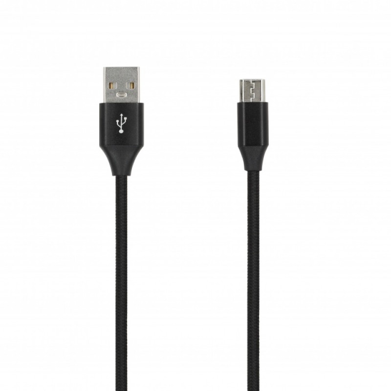 SEEK TOTI USB A auf Micro USB, 2m geflochtenes Kabel, 2A, Schwarz