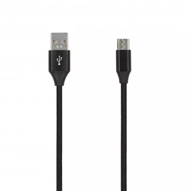 SEEK TOTI USB A auf Micro USB, 2m geflochtenes Kabel, 2A, Schwarz