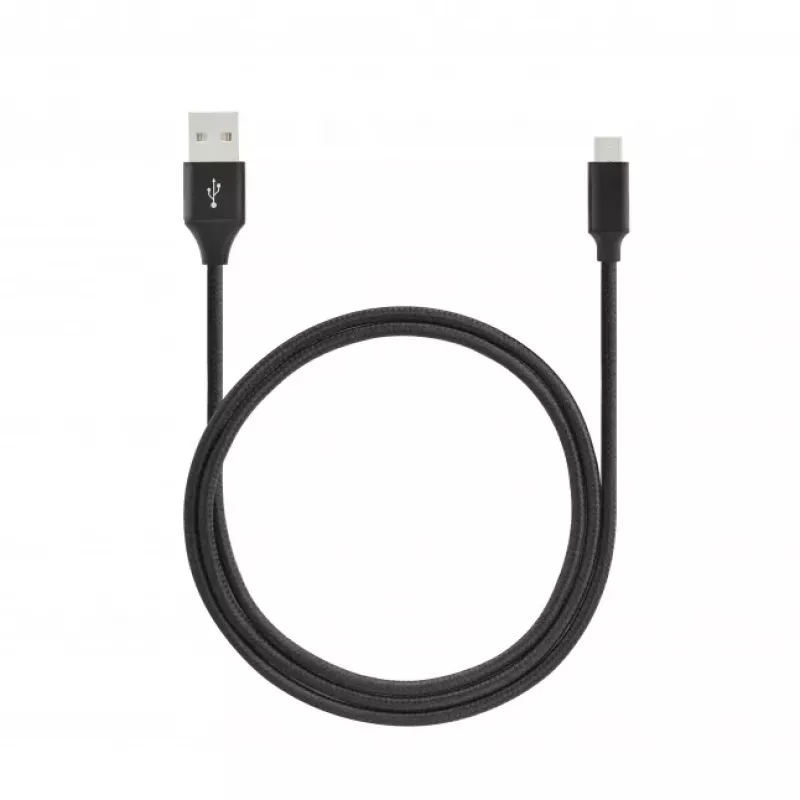 SEEK TOTI USB A auf Micro USB, 2m geflochtenes Kabel, 2A, Schwarz