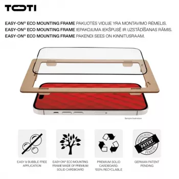 TOTI PREMIUM Premium Tempered Glass 3D Screen Protector Full Cover für Samsung Galaxy S24/S25
