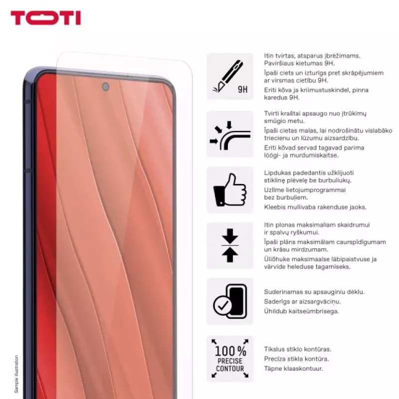 TOTI Tempered Glass 2D Screen Protector für Samsung Galaxy S24 Plus / S25 Plus