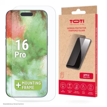 TOTI Tempered Glass 2D Screen Protector Full Cover für iPhone 16 Pro Transparent