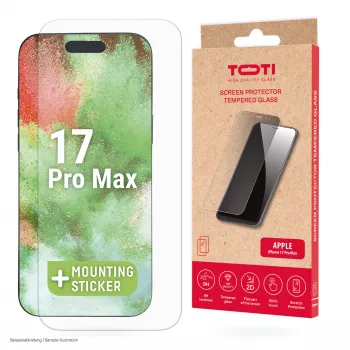 TOTI Tempered Glass 2D Screen Protector Full Cover für iPhone 17 Pro Max Transparent