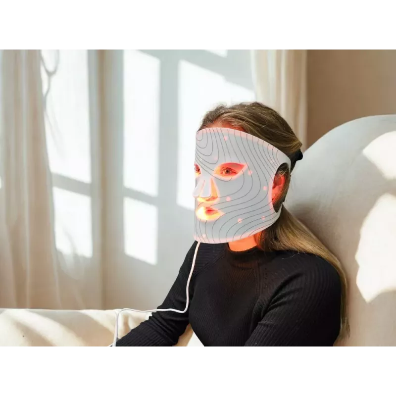 Lunni 7 Colors LED and Near-Infrared Light Silicone LED Facial Mask White
