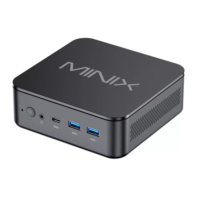 MINIX NR660LP Mini PC, AMD Ryzen 5 6600H, 16GB DDR5, 512GB NVMe SSD, Windows 11 Pro, Schwarz
