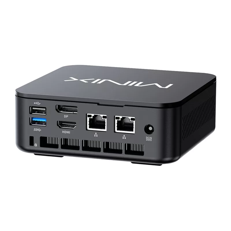 MINIX NR660LP Mini PC, AMD Ryzen 5 6600H, 16GB DDR5, 512GB NVMe SSD, Windows 11 Pro, Schwarz