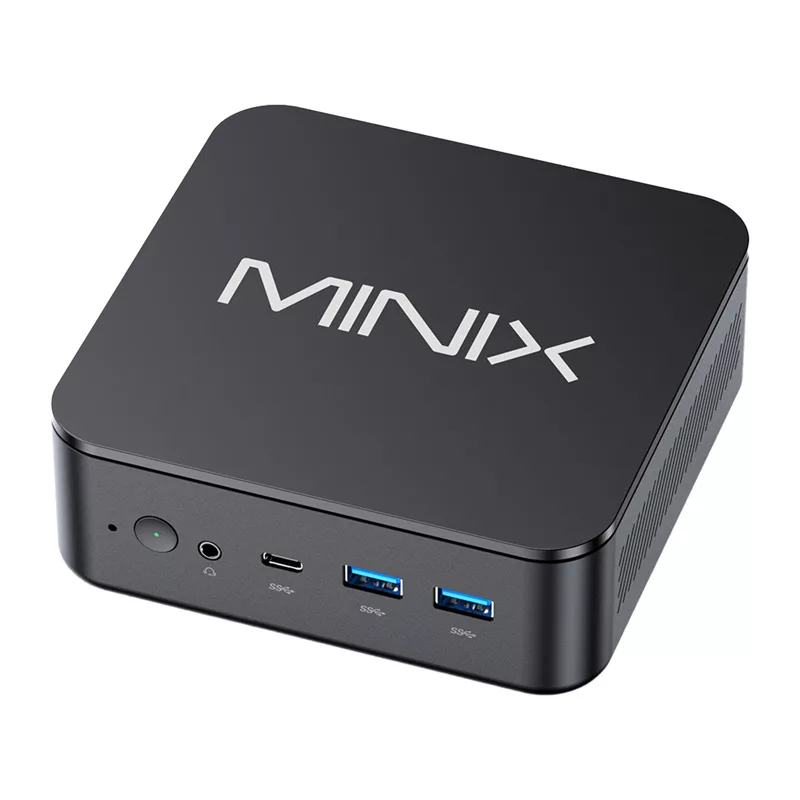 MINIX NR660LP Mini PC, AMD Ryzen 5 6600H, 16GB DDR5, 512GB NVMe SSD, Windows 11 Pro, Schwarz