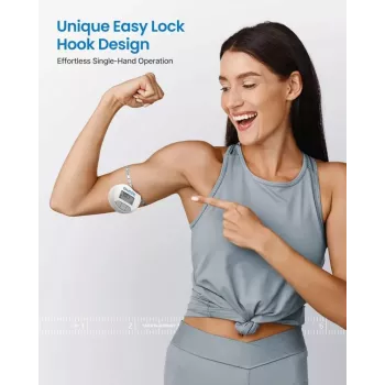 RENPHO Smart Tape Measure - Bluetooth Körpermaßband für BMI, Taille, Hüfte, Arm, Bein, Brust - Automatisch einziehbar, LCD-Display, kompatibel mit Renpho Health App, Apple Health, Google Fit, Samsung Health - Schwarz