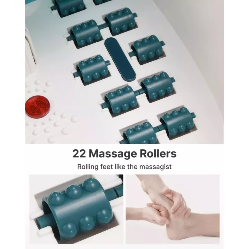 RENPHO Fußbad-Massagegerät X002 mit Wärme, Blasen, Vibration & Rotlichttherapie