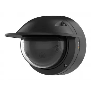 AXIS Q3819-PVE Gehäuse – Schwarzes Outdoor-Kameragehäuse mit Schrauben und Wetterschutz