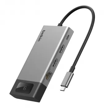 Belkin CONNECT 8-in-1 USB-C Hub für 2 Bildschirme - Space Gray
