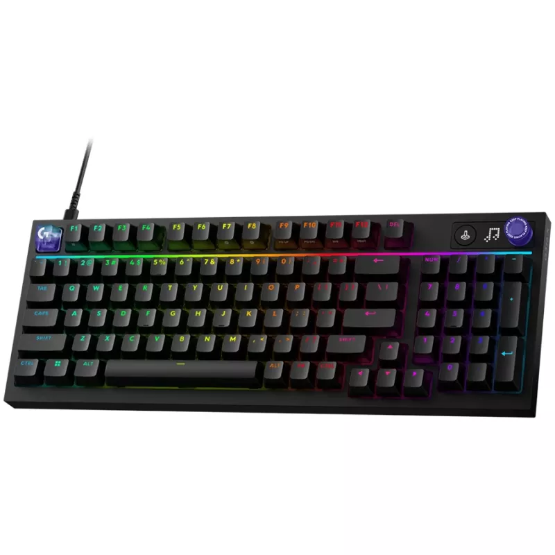 Logitech G316 X 98 Gaming-Tastatur, ungarisches Layout, Schwarz, kabelgebunden, Lightsync RGB