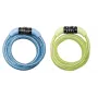 Master Lock 8143EURDPROCOL Spiralkabelschloss mit voreingestelltem Zahlencode - 1,2 m Länge, 8 mm Durchmesser, verschiedene Farben (Blau/Grün)