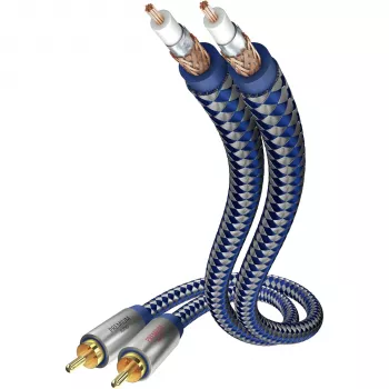 IN-AKUSTIK Premium Audio Cable RCA Male to RCA Male 0,75 m Schwarz