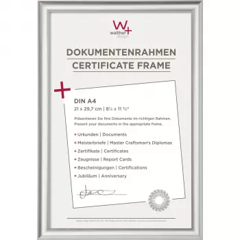 WALTHER Trendstyle KP130S Bilderrahmen 21x29,7 cm DIN A4 Kunststoff Silber