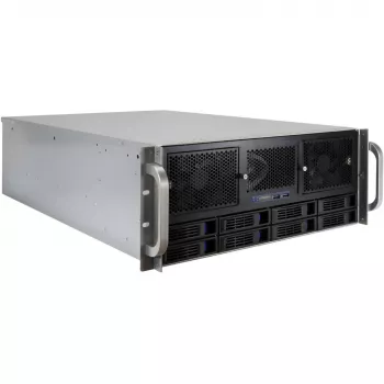 Inter-Tech IPC Storage 4U-4408-L 4U Rackmount Server Chassis, 8x 3,5 inch Hot-Swap, ohne Netzteil, Schwarz