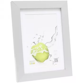 Deknudt S66KD1 P1 13x18 Holz-Silber Bilderrahmen mit Passepartout