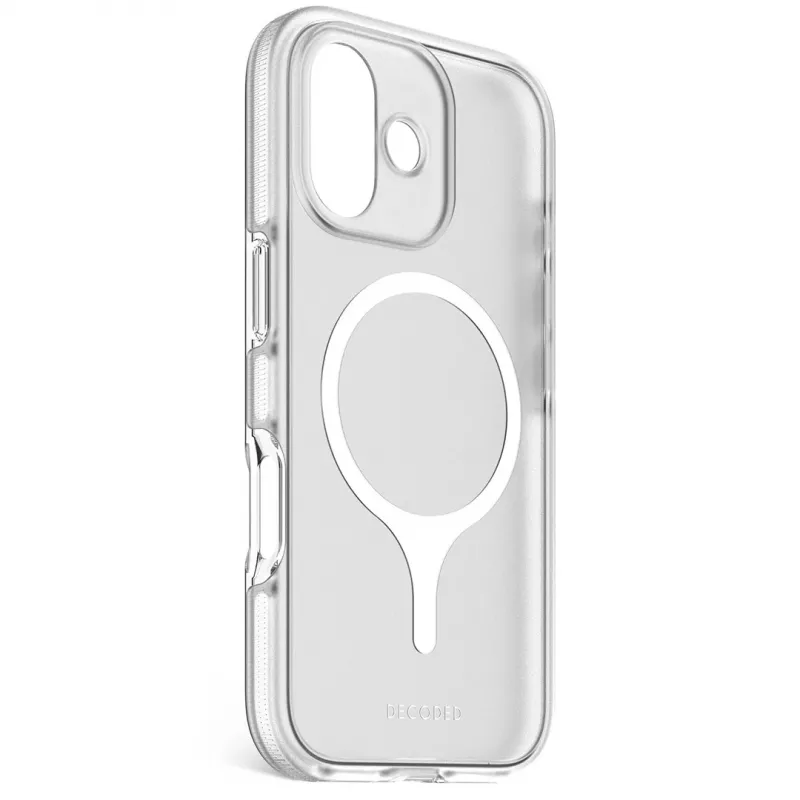 Decoded DropTec Transparente Rückseitenabdeckung für iPhone 17 mit MagSafe (Frosted White)