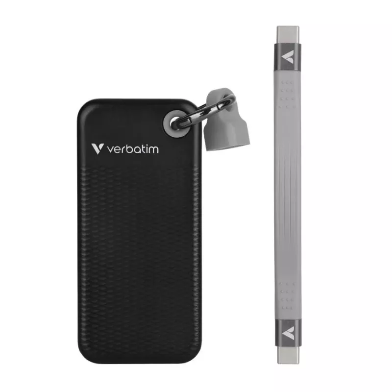 Verbatim Pocket SSD 128GB Schwarz/Grau USB 3.2 Gen 2 Externes Solid-State-Laufwerk