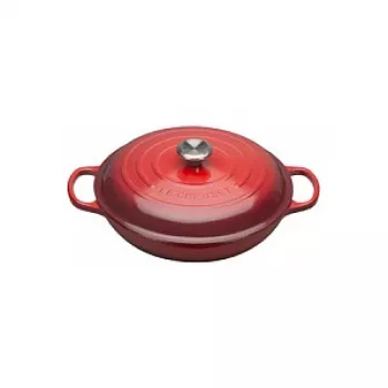 Le Creuset Signature Gusseisen Bräter flach 30 cm Kirschrot