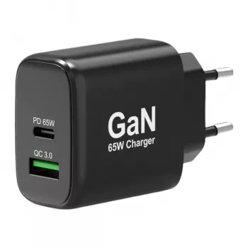 PORT Designs Wandladegerät USB-C PD 65W GaN EU-Stecker Schwarz