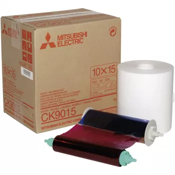 Mitsubishi CK 9015 10 x 15 Print Media Kit - 600 Drucke, Thermosublimation, glänzendes Fotopapier