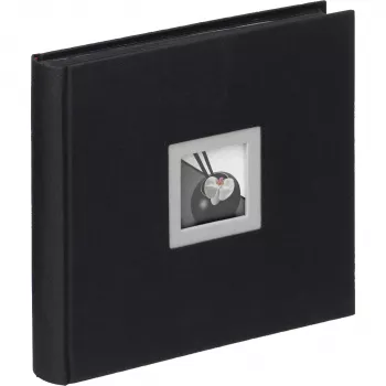 Walther Design FA-209-B Buchgebundenes Jumbo-Fotoalbum Schwarz 50 Blatt 26x26 cm