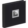 Walther Design FA-209-B Buchgebundenes Jumbo-Fotoalbum Schwarz 50 Blatt 26x26 cm